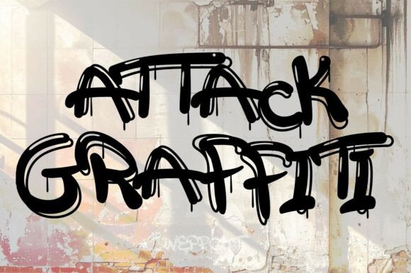 Attack Graffiti Font: Raw Energy for Bold Designs