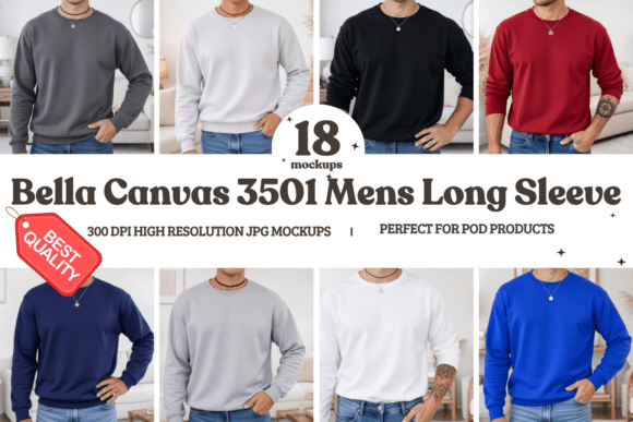 Bella Canvas 3501 Mens Mockup Bundle: Elevating Product Presentation with Realistic Design