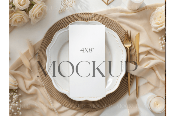 Boho Woven Place Setting Menu Mockup: A Strategic Tool for Event Designers and Planners