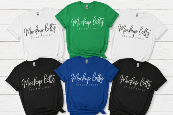 Enhancing Design Presentations with the Gildan 64000 Group T-Shirt Mockup 4