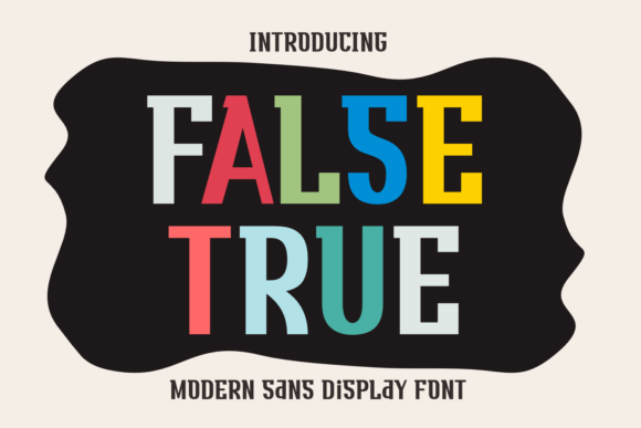 False True: A Bold Mid-Century Graphic Font for Modern Design