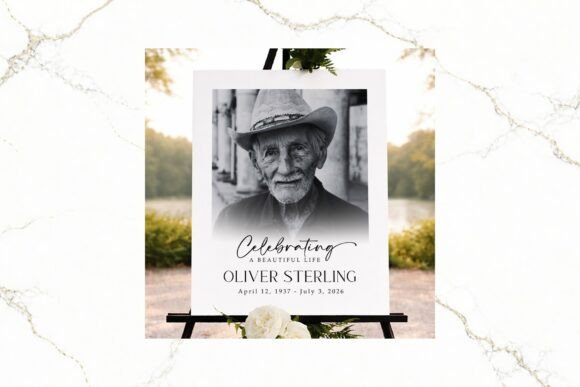 Funeral Welcome Sign Canva Template