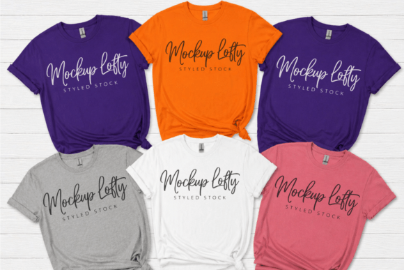 Gildan 64000 Group T-Shirt Mockup 12