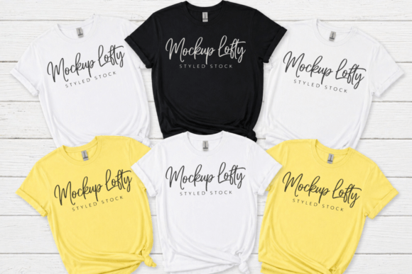 Gildan 64000 Group T-Shirt Mockup 6