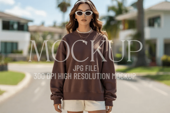 Gildan Dark Chocolate Sweatshirt Mockup: A Professional Tool for Design Presentation