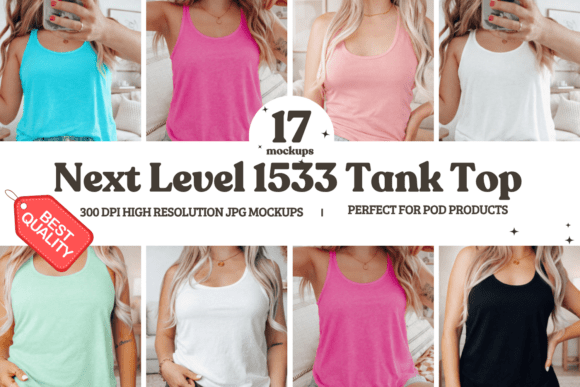 Next Level 1533 Tank Top Mockup Bundle