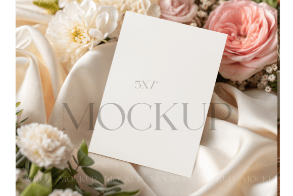 Pink Rose Silk 5x7 Card Mockup: A Versatile Tool for Elegant Design Presentations